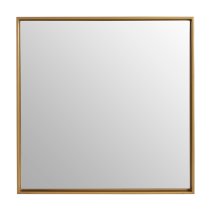 Andstima Medium Square Wall Bedroom Mirror In Gold Frame