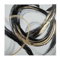 Curvatura Picture Canvas Wall Art In Black And Gold