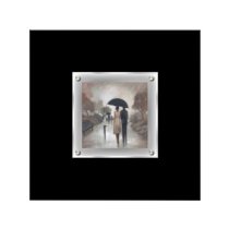 Agatiyo Rainy Day Couple Walking 2 Wall Art Frame In Multicolor