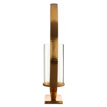 Circus Large Glass Candle Holder With Gold Aluminium Frame