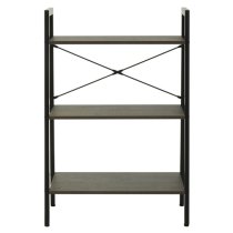 Bradken Dark Oak Wooden 3 Tier Shelving Unit With Black Frame