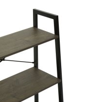 Bradken Dark Oak Wooden 3 Tier Shelving Unit With Black Frame