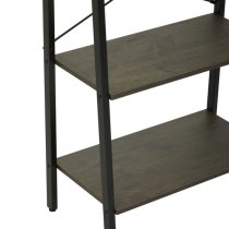 Bradken Dark Oak Wooden 3 Tier Shelving Unit With Black Frame