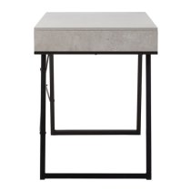 Bradken Wooden Computer Desk With Black Frame In Concrete