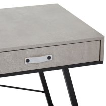 Bradken Wooden Computer Desk With Black Frame In Concrete