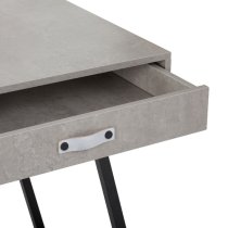 Bradken Wooden Computer Desk With Black Frame In Concrete