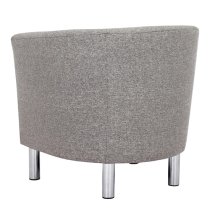 Clesto Fabric Upholstered Armchair In Light Grey