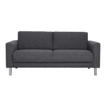 Clesto Fabric Upholstered 2 Seater Sofa In Anthracite