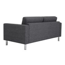 Clesto Fabric Upholstered 2 Seater Sofa In Anthracite