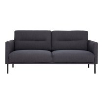 Nexa Fabric 2 Seater Sofa In Anthracite With Black Legs