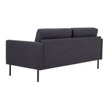 Nexa Fabric 2 Seater Sofa In Anthracite With Black Legs