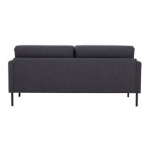 Nexa Fabric 2 Seater Sofa In Anthracite With Black Legs