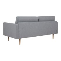 Nexa Fabric 2 Seater Sofa In Soul Grey With Oak Legs