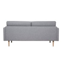 Nexa Fabric 2 Seater Sofa In Soul Grey With Oak Legs