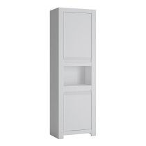 Neka Wooden 2 Doors Display Cabinet In Alpine White