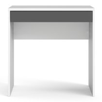 Frosk Wooden 1 Drawer Computer Desk In White And Grey