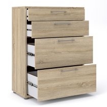 Prax 4 Drawers 2 Shelves Office Storage Cabinet In Oak