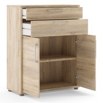 Prax 2 Doors 2 Drawers Office Storage Cabinet In Oak