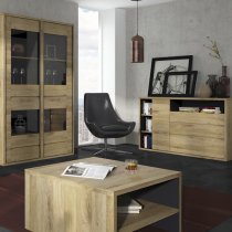 Sholka Wooden 1 Door 3 Drawers Sideboard In Oak