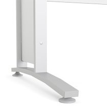 Prax 120cm Computer Desk In White With White Legs