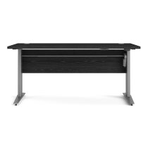 Prax Electric 150cm Computer Desk In Black With Silver Grey Legs