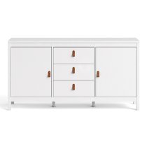 Barcila 2 Doors 3 Drawers Wooden Sideboard In White