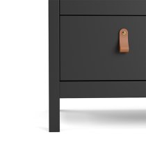 Barcila Chest Of Drawers In Matt Black With 3 Drawers