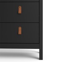 Barcila 2 Doors 3 Drawers Display Cabinet In Matt Black