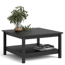 Macron Wooden Square Coffee table In Matt Black