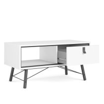 Rynok Wooden Coffee table In Matt White With 1 Drawer