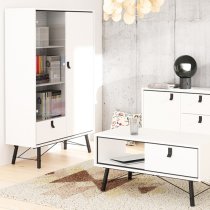 Rynok Wooden Display Cabinet In Matt White