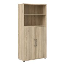 Prax 2 Doors 4 Shelves Office Storage Cabinet In Oak