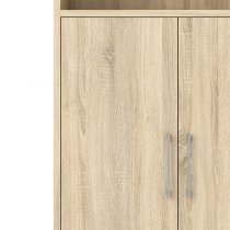 Prax 2 Doors 4 Shelves Office Storage Cabinet In Oak