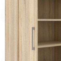 Prax 2 Doors 4 Shelves Office Storage Cabinet In Oak