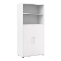 Prax 2 Doors 4 Shelves Office Storage Cabinet In White