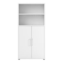 Prax 2 Doors 4 Shelves Office Storage Cabinet In White