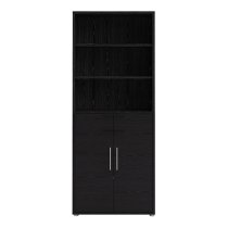 Prax 2 Doors 5 Shelves Office Storage Cabinet In Black