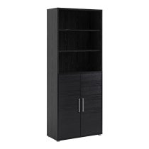 Prax 2 Doors 5 Shelves Office Storage Cabinet In Black