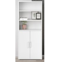 Prax 2 Doors 5 Shelves Office Storage Cabinet In White