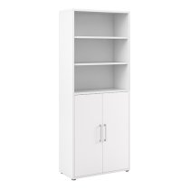 Prax 2 Doors 5 Shelves Office Storage Cabinet In White