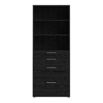 Prax 5 Shelves 2 Drawers Office Storage Cabinet In Black