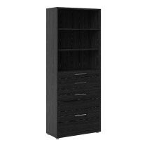 Prax 5 Shelves 2 Drawers Office Storage Cabinet In Black