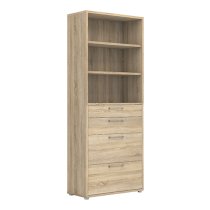 Prax 5 Shelves 2 Drawers Office Storage Cabinet In Oak