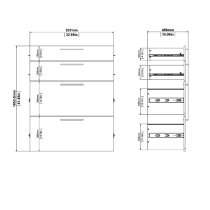 Prax 5 Shelves 2 Drawers Office Storage Cabinet In Oak