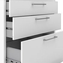 Prax 5 Shelves 2 Drawers Office Storage Cabinet In White