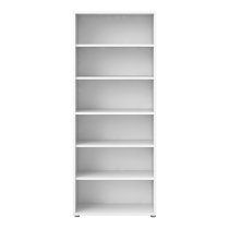 Prax 5 Shelves Home And Office Bookcase In White