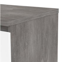 Nakou 2 Door 1 Drawer Sideboard In Concrete And White High Gloss