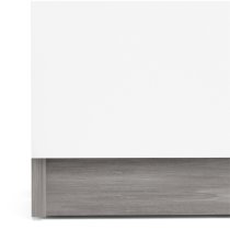 Nakou 2 Door 1 Drawer Sideboard In Concrete And White High Gloss