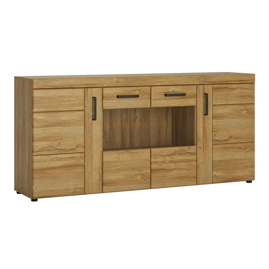 Corco Wooden 4 Doors Wide Sideboard In Grandson Oak