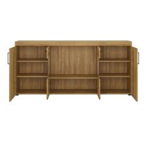 Corco Wooden 4 Doors Wide Sideboard In Grandson Oak